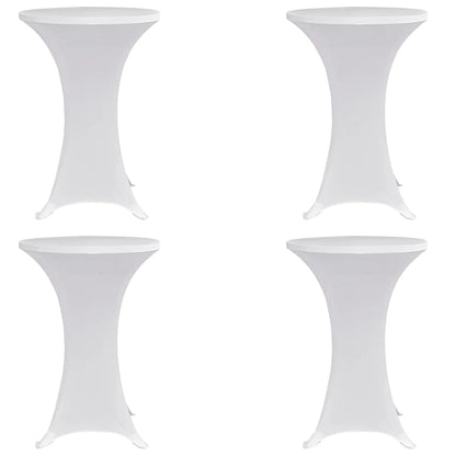 Standing Table Cover Ø60 cm White Stretch 4 pcs