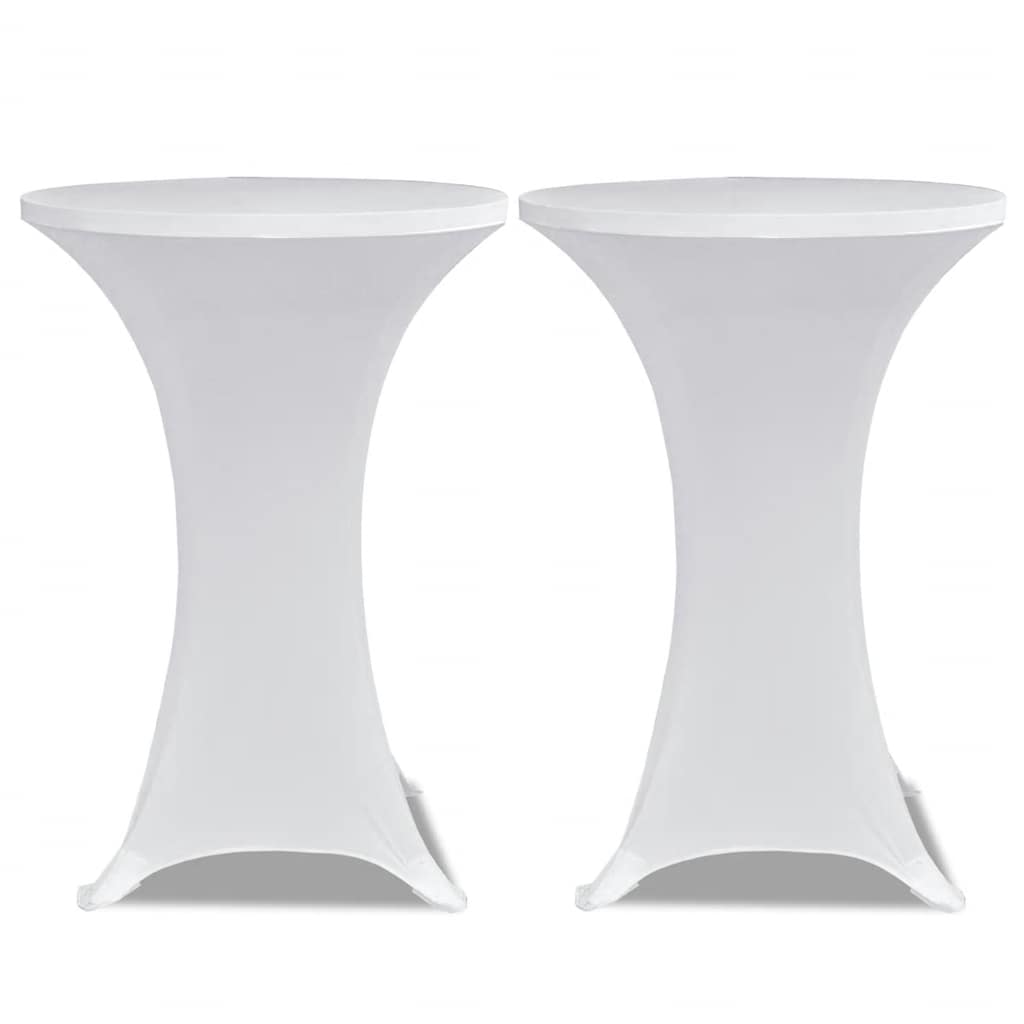 Standing Table Cover Ø60 cm White Stretch 4 pcs