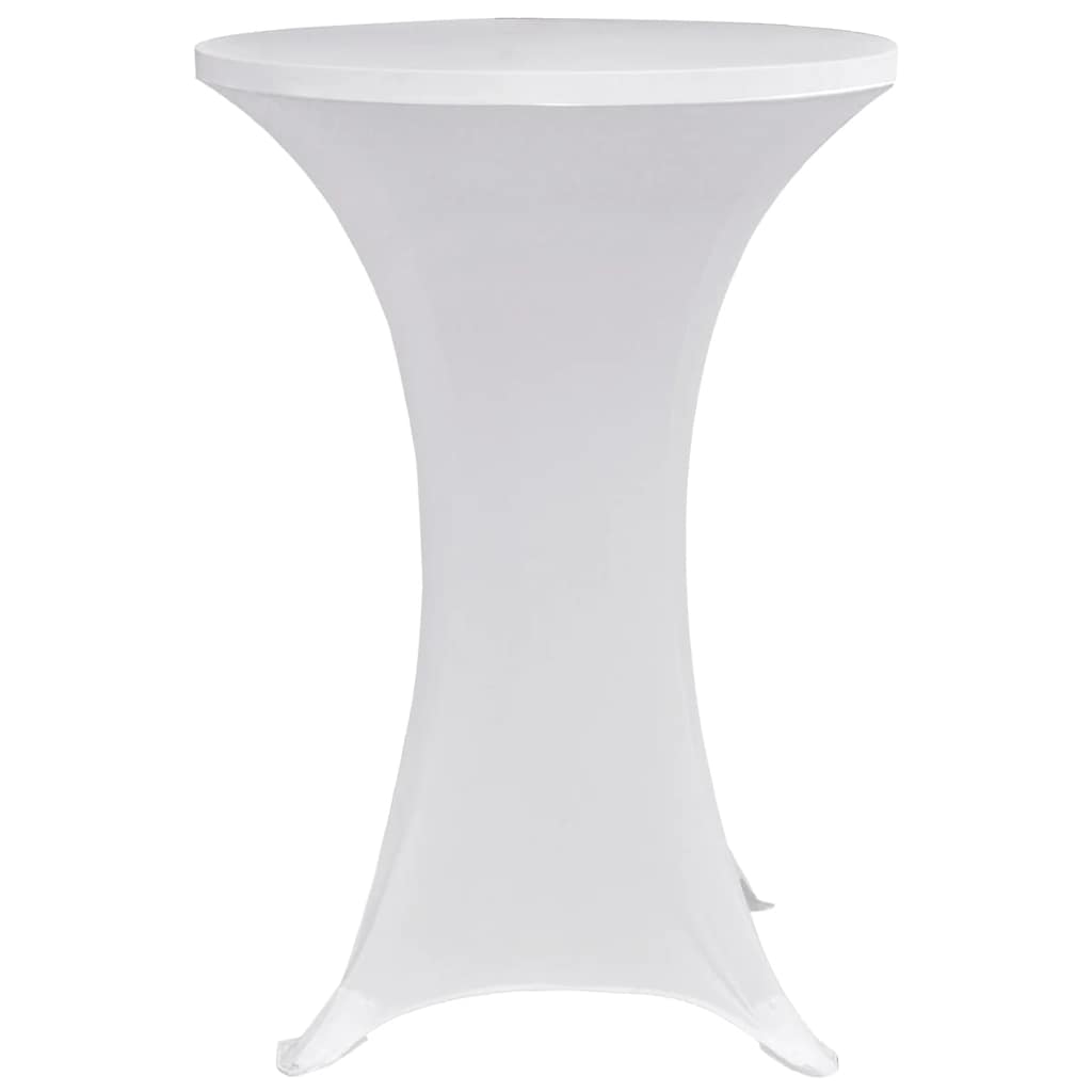 Standing Table Cover Ø70 cm White Stretch 4 pcs