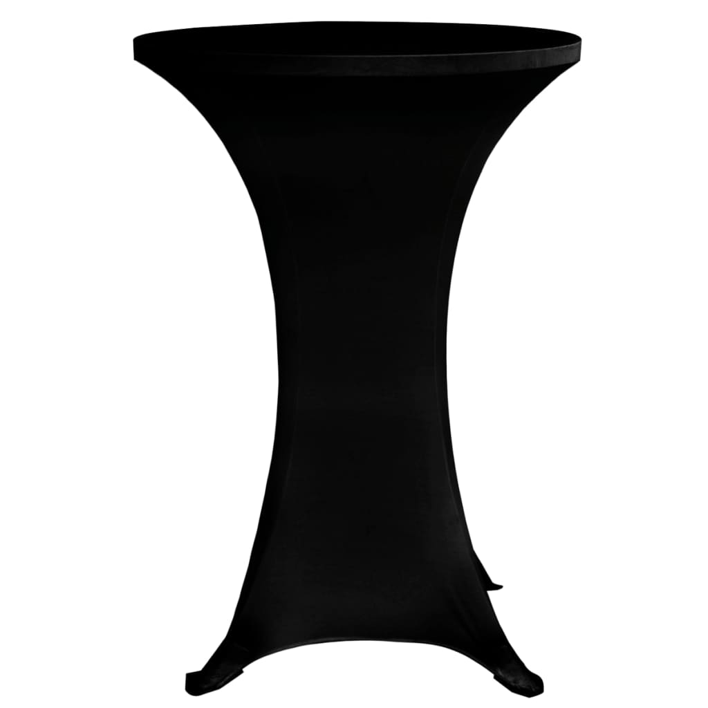 Standing Table Cover Ø60 cm Black Stretch 4 pcs