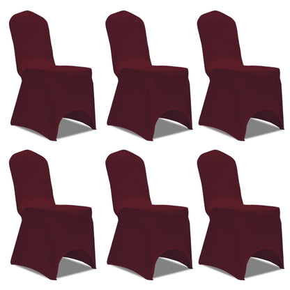 Chair Cover Stretch Burgundy 12 pcs