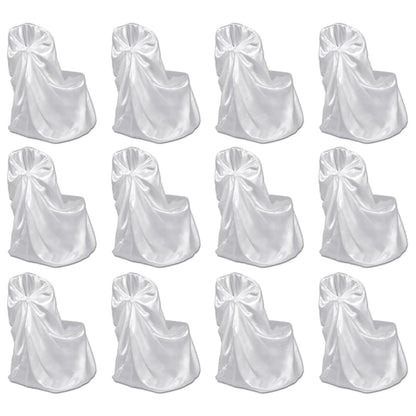 Chair Cover for Wedding Banquet 12 pcs White