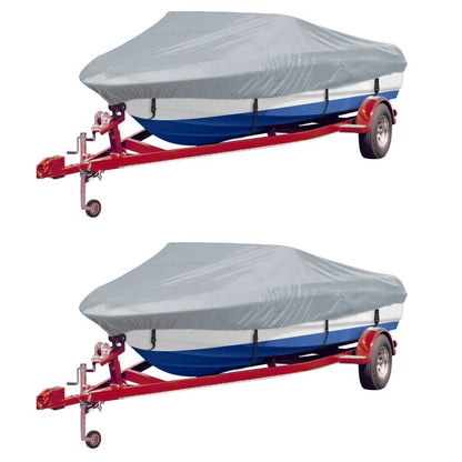 Boat Covers 2 pcs Grey Length 488-564 cm Width 239 cm