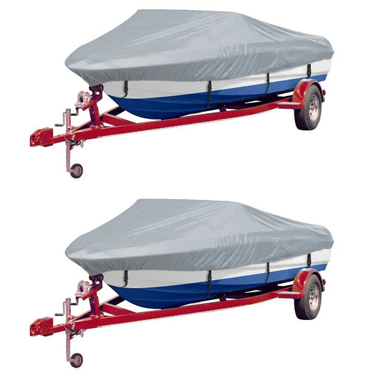 Boat Covers 2 pcs Grey Length 610-671 cm Width 254 cm