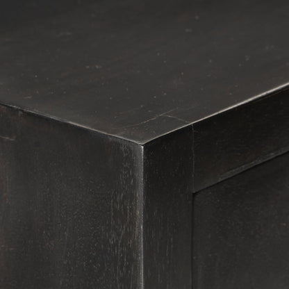Drawer Cabinet Black and Gold 45x30x105 cm Solid Mango Wood