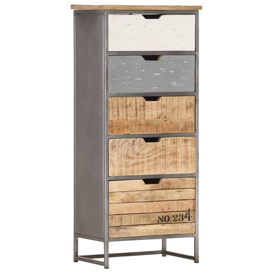 Drawer Cabinet 45x30x105 cm Solid Mango Wood