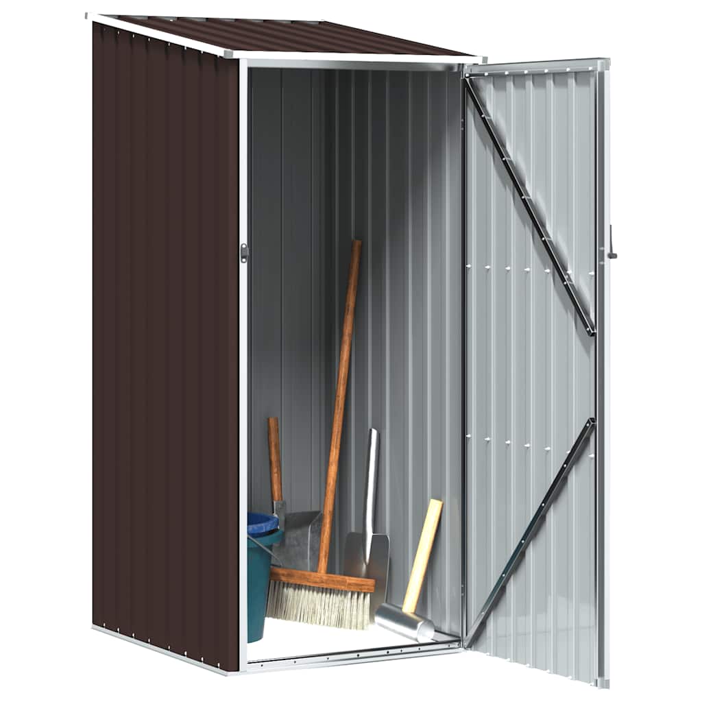 Garden Shed Brown 87x98x159 cm Galvanised Steel