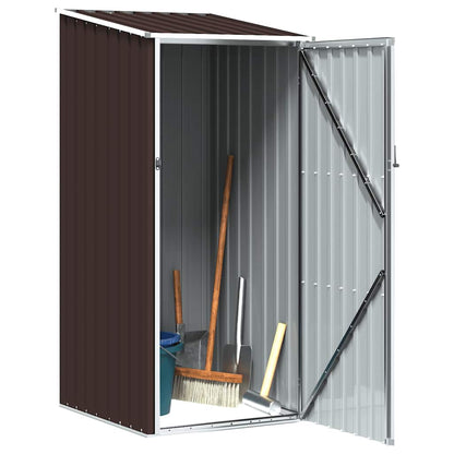 Garden Shed Brown 87x98x159 cm Galvanised Steel