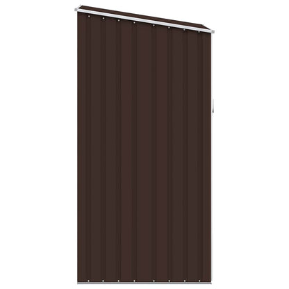 Garden Shed Brown 87x98x159 cm Galvanised Steel
