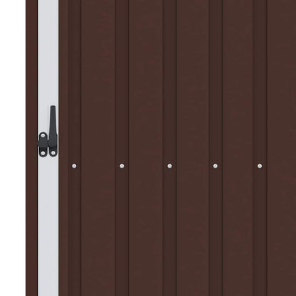 Garden Firewood Shed Brown 245x98x159 cm Galvanised Steel
