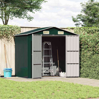 Garden Shed Green 205x129x183 cm Galvanised Steel