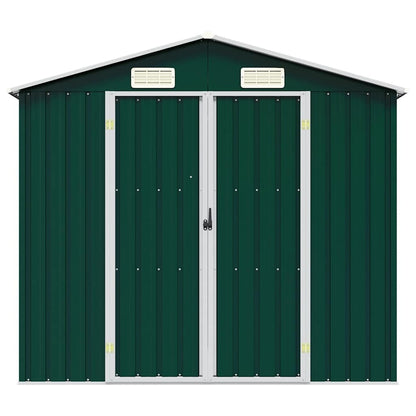 Garden Shed Green 205x129x183 cm Galvanised Steel
