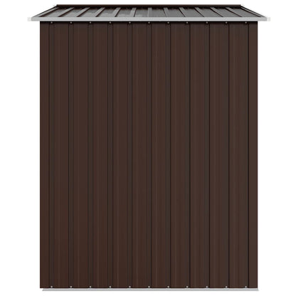 Garden Shed Brown 205x129x183 cm Galvanised Steel