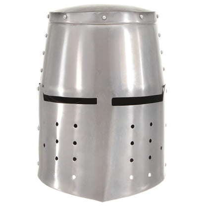 Medieval Knight Helmet Antique Replica LARP Silver Steel