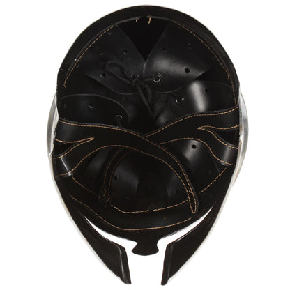 Greek Warrior Helmet Antique Replica LARP Silver Steel