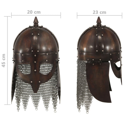 Viking Warrior Helmet Antique Replica LARP Copper Steel