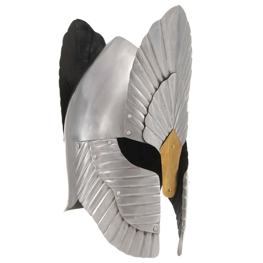 Fantasy Medieval Knight Helmet Replica LARP Silver Steel