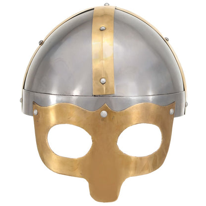 Viking Helmet Antique Replica LARP Silver Steel
