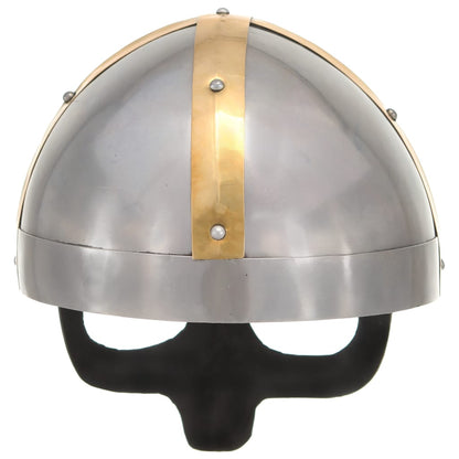 Viking Helmet Antique Replica LARP Silver Steel