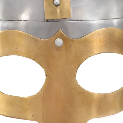 Viking Helmet Antique Replica LARP Silver Steel