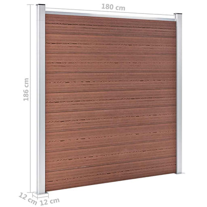 Garden Fence WPC 180x186 cm Brown