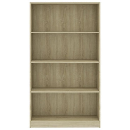 4-Tier Book Cabinet Sonoma Oak 80x24x142 cm Engineered Wood