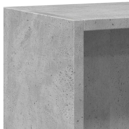 2-Tier Book Cabinet Concrete Grey 60x30x76.5 cm Engineered Wood