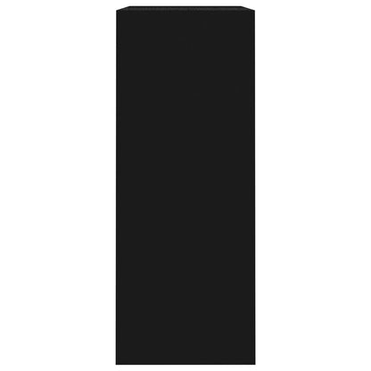 2-Tier Book Cabinet Black 80x30x76.5 cm Engineered Wood