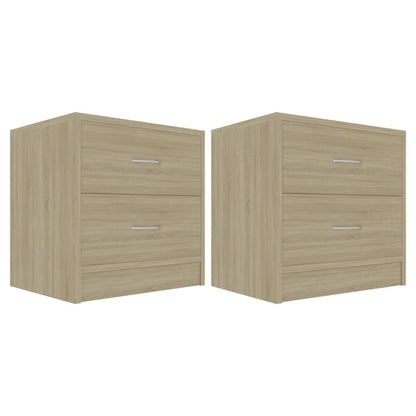 Bedside Cabinets 2 pcs Sonoma Oak 40x30x40 cm Engineered Wood