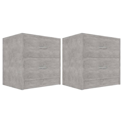 Bedside Cabinets 2 pcs Concrete Grey 40x30x40 cm Engineered Wood