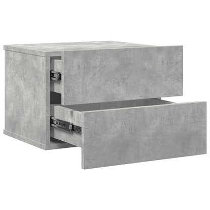 Bedside Cabinets 2 pcs Concrete Grey 40x30x30 cm Engineered Wood