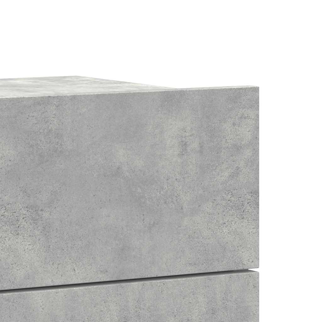 Bedside Cabinets 2 pcs Concrete Grey 40x30x30 cm Engineered Wood