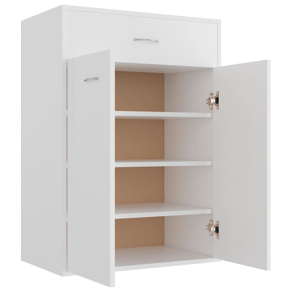 Shoe Cabinet White 60x35x84 cm Engineered Wood