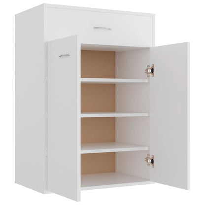 Shoe Cabinet White 60x35x84 cm Engineered Wood