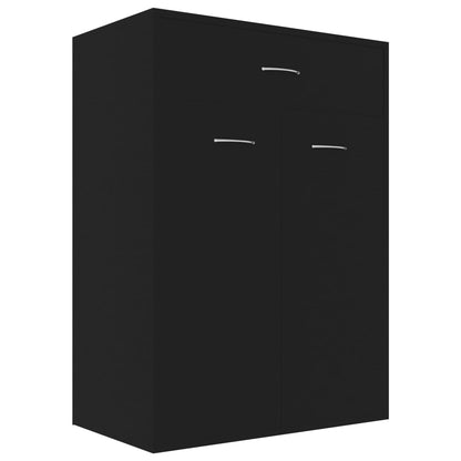 Shoe Cabinet Black 60x35x84 cm Engineered Wood