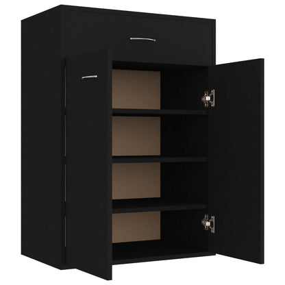 Shoe Cabinet Black 60x35x84 cm Engineered Wood