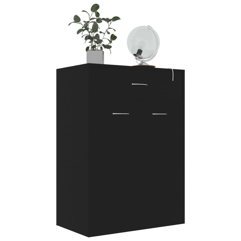 Shoe Cabinet Black 60x35x84 cm Engineered Wood