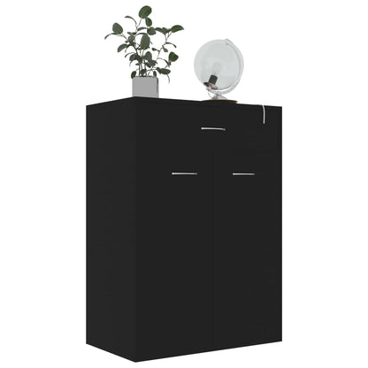 Shoe Cabinet Black 60x35x84 cm Engineered Wood