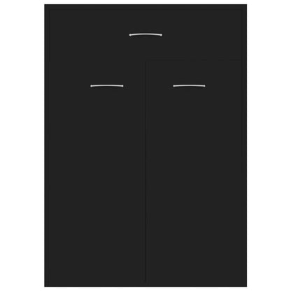 Shoe Cabinet Black 60x35x84 cm Engineered Wood
