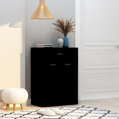 Shoe Cabinet Black 60x35x84 cm Engineered Wood