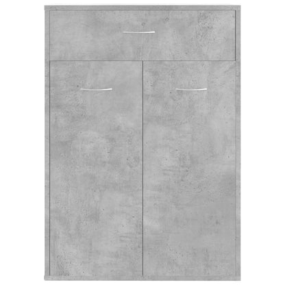 Shoe Cabinet Concrete Grey 60x35x84 cm Engineered Wood