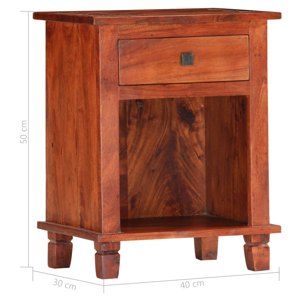 Bedside Cabinet 40x30x50 cm Solid Acacia Wood