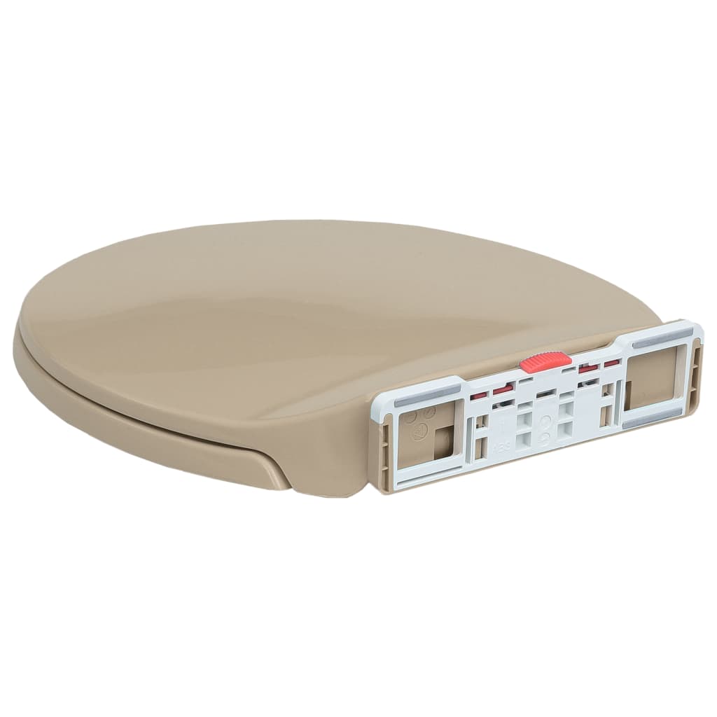 Soft-Close Toilet Seat Quick Release Beige Oval