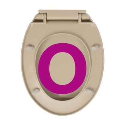 Soft-Close Toilet Seat Quick Release Beige Oval