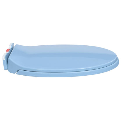 Soft-Close Toilet Seat Quick Release Blue Oval