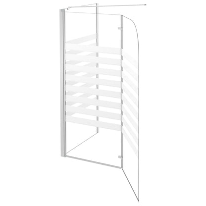 Bath Enclosure 120x68x130 cm Tempered Glass Stripe