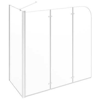 Bath Enclosure 120x69x130 cm Tempered Glass Transparent