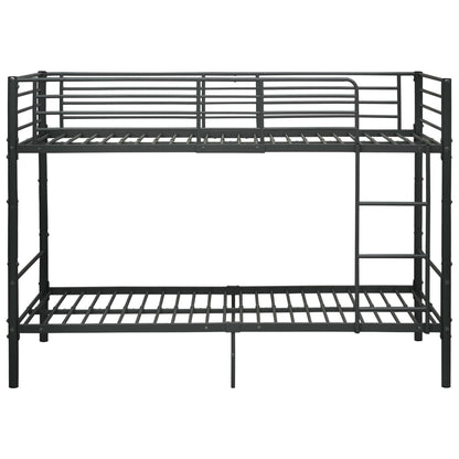 Bunk Bed without Mattress Black Metal 90x200cm