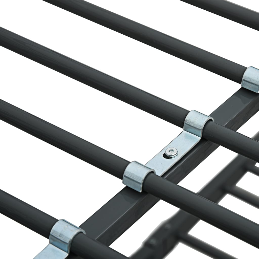 Bunk Bed without Mattress Black Metal 90x200cm