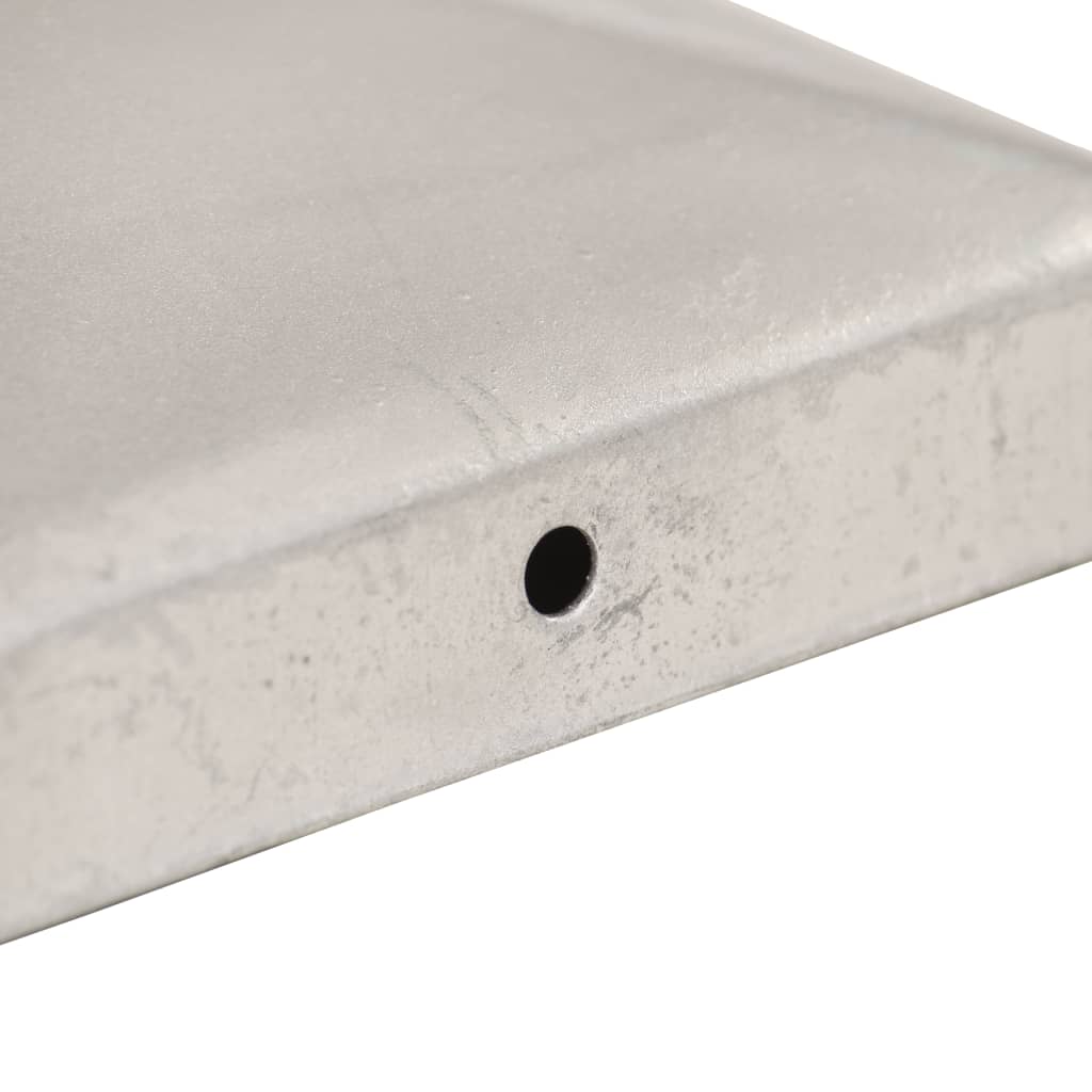 Pyramid Fence Post Caps 6 pcs Galvanised Metal 71x71 mm